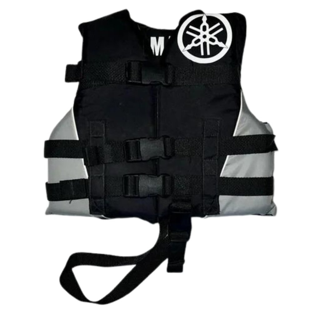 Yamaha Black and Gray Child Nylon 3 Buckle Personal Flotation Device